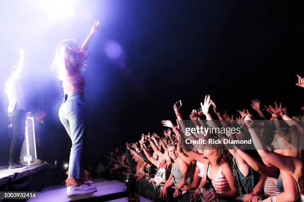 Singer/Songwriter Lucy Voll performs at Electric Thunder during Country Thunder - Day 3 on July 21, 2018 in Twin Lakes, Wisconsin.