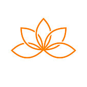 Lotus Artistic Line Symbol Design