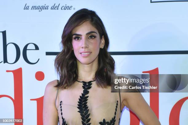 Sandra Echeverría poses for photos during the red carpet of the movie 'Mas Sabe El Diablo por Viejo' at Cinemex Antara Polanco on July 19, 2018 in...