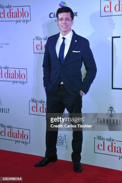 José Pepe Bojórquez poses for photos during the red carpet of the movie 'Mas Sabe El Diablo por Viejo' at Cinemex Antara Polanco on July 19, 2018 in...