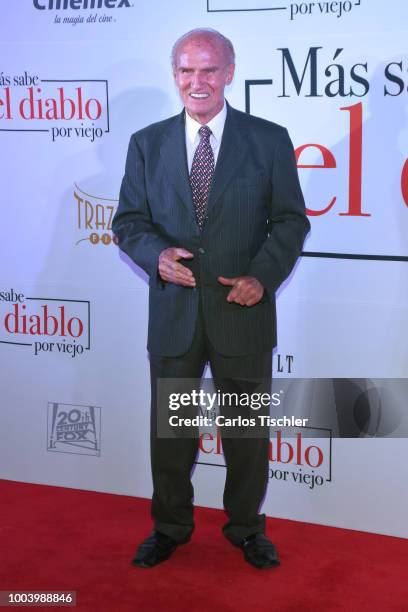 Roger Cudney poses for photos during the red carpet of the movie 'Mas Sabe El Diablo por Viejo' at Cinemex Antara Polanco on July 19, 2018 in Mexico...