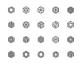 Hexagon icons PF