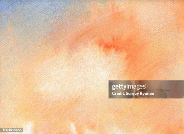 hand-drawn abstract background on watercolor paper. - watercolour texture background stock pictures, royalty-free photos & images