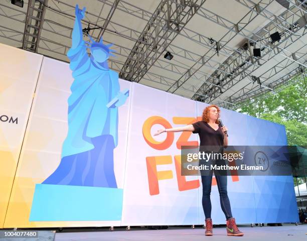 Michelle Wolf speaks onstage during OZY Fest 2018 at Rumsey Playfield, Central Park on July 22, 2018 in New York City.