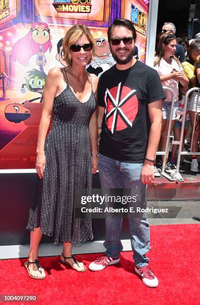 Anne Wheaton and Wil Wheaton attend the premiere of Warner Bros. Animation's "Teen Titans Go! To The Movies" at TCL Chinese Theatre IMAX on July 22,...