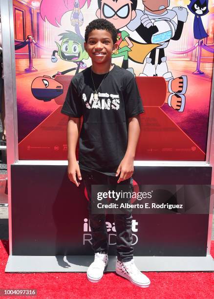 Lonnie Chavis attends the premiere of Warner Bros. Animation's "Teen Titans Go! To The Movies" at TCL Chinese Theatre IMAX on July 22, 2018 in...