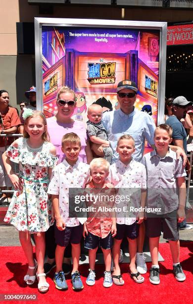 Family Fun Pack attends the premiere of Warner Bros. Animation's "Teen Titans Go! To The Movies" at TCL Chinese Theatre IMAX on July 22, 2018 in...