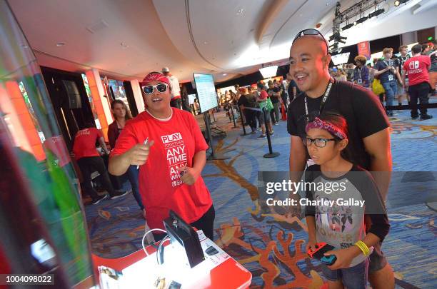 Nintendo of America hosts the ultimate family-fun battle where families compete in Donkey Kong Country: Tropical Freeze at the Nintendo Gaming Lounge...