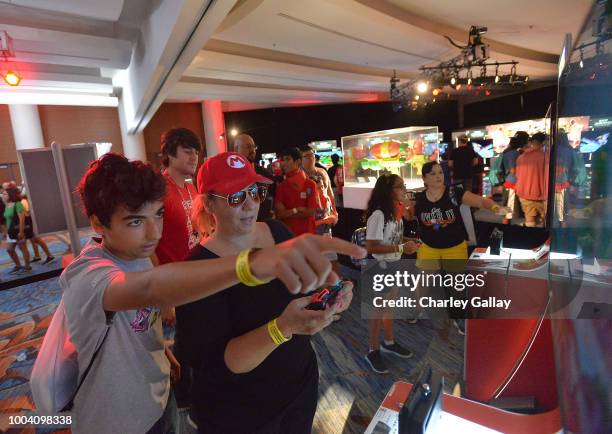 Nintendo of America hosts the ultimate family-fun battle where families compete in Donkey Kong Country: Tropical Freeze at the Nintendo Gaming Lounge...