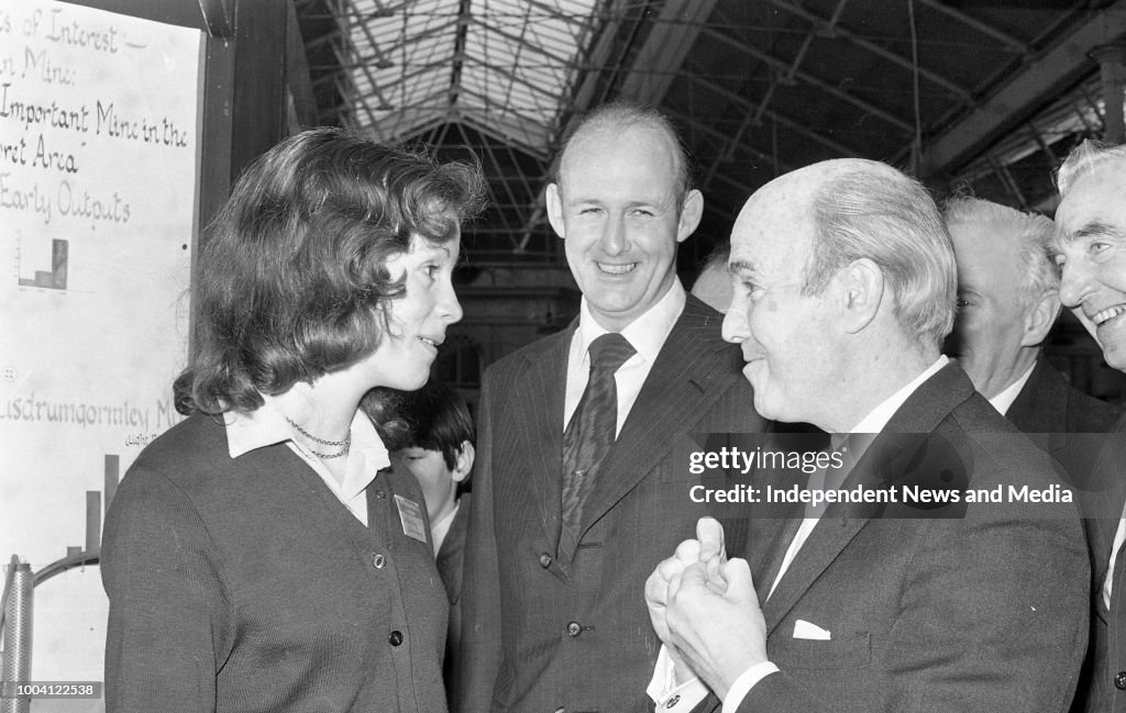President Cearbhall O'Dalaigh at the Young Scientist of the Year Exhibition 1975