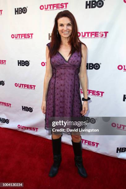 Actress Jackie Monahan attends the 2018 Outfest Los Angeles LGBT Film Festival closing night gala screening of "The Miseducation of Cameron Post" at...