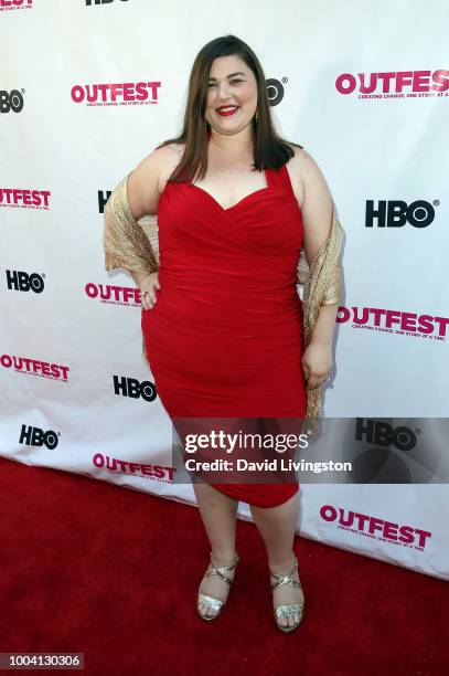 Actress Melanie Ehrlich attends the 2018 Outfest Los Angeles LGBT Film Festival closing night gala screening of "The Miseducation of Cameron Post" at...