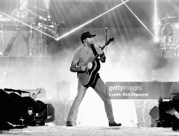 Singer/Songwriter Luke Bryan performs during Country Thunder - Day 4 on July 22, 2018 in Twin Lakes, Wisconsin.