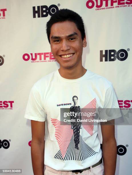 Actor Forrest Goodluck attends the 2018 Outfest Los Angeles LGBT Film Festival closing night gala screening of "The Miseducation of Cameron Post" at...