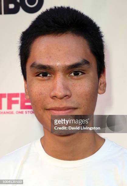 Actor Forrest Goodluck attends the 2018 Outfest Los Angeles LGBT Film Festival closing night gala screening of "The Miseducation of Cameron Post" at...