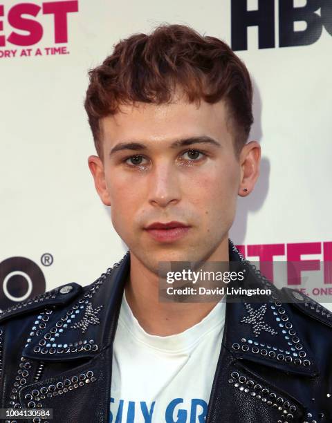 Actor Tommy Dorfman attends the 2018 Outfest Los Angeles LGBT Film Festival closing night gala screening of "The Miseducation of Cameron Post" at The...