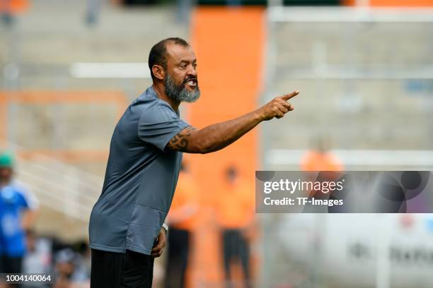 Coach Nuno Espirito Santo of Wolverhampton Wanderers gestures during the H-Hotels Cup match between Real Betis Sevilla and Wolverhampton Wanderers FC...