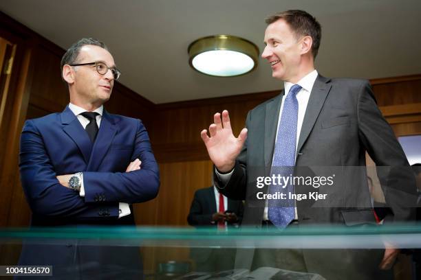 Berlin, Germany German Foreign Minister Heiko Maas meets Jeremy Hunt, British Foreign Secretary, on July 23, 2018 in Berlin, Germany. They came...