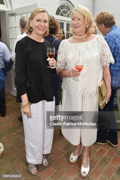 Terre Blair Hamlisch and Martha Stewart attend the East Hampton Summer Screening Of "The Wife" at Guild Hall on July 22, 2018 in East Hampton, New...