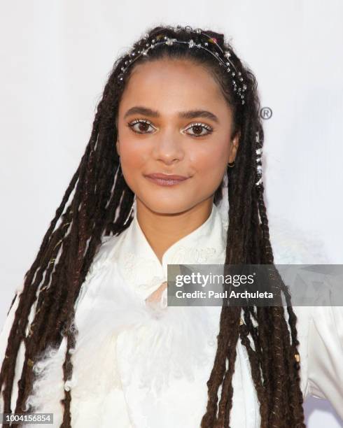 Actress Sasha Lane attends the 2018 Outfest Los Angeles LGBT Film Festival closing night Gala of "The Miseducation Of Cameron Post" at The Theatre at...