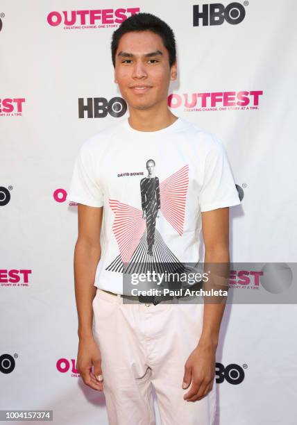 Actor Forrest Goodluck attends the 2018 Outfest Los Angeles LGBT Film Festival closing night Gala of "The Miseducation Of Cameron Post" at The...