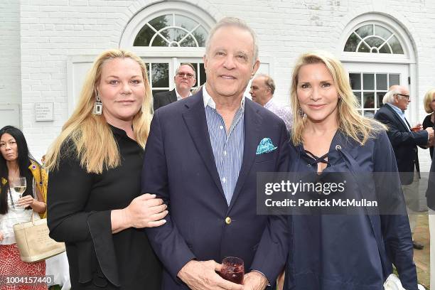 Katharina Otto-Bernstein, Nathan Bernstein and Patricia Duff attend the East Hampton Summer Screening Of "The Wife" at Guild Hall on July 22, 2018 in...