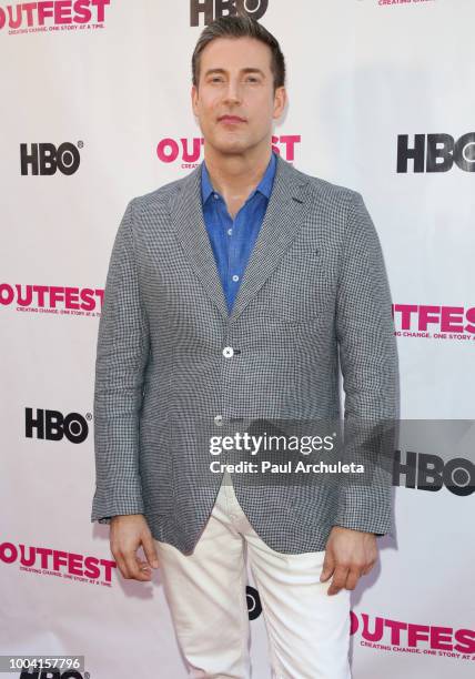 Outfest Executive Director Christopher Racster attends the 2018 Outfest Los Angeles LGBT Film Festival closing night Gala of "The Miseducation Of...