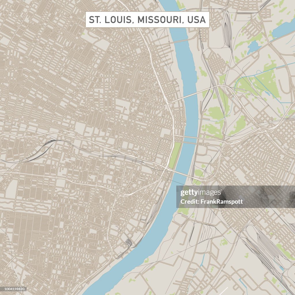 Saint Louis Missouri US City Street Map