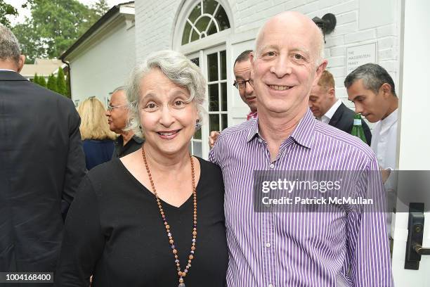 Susan Solomon and Paul Goldberger attend the East Hampton Summer Screening Of "The Wife" at Guild Hall on July 22, 2018 in East Hampton, New York.