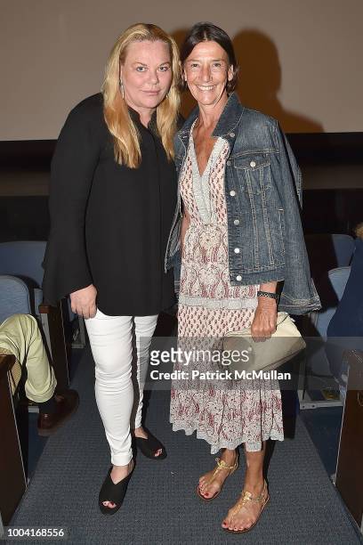 Katharina Otto-Bernstein and Anne Marie Sevin attends the East Hampton Summer Screening Of "The Wife" at Guild Hall on July 22, 2018 in East Hampton,...