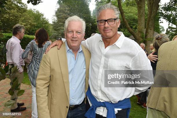 Michael Shnayerson and Campion Platt attend the East Hampton Summer Screening Of "The Wife" at Guild Hall on July 22, 2018 in East Hampton, New York.