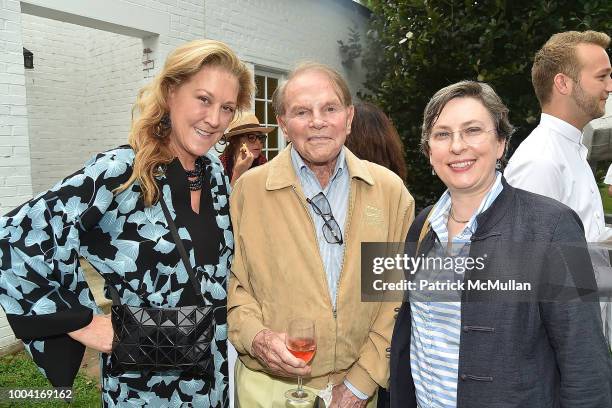 Phyllis Chase, Ted Hartley and Sylvia Castevens attend the East Hampton Summer Screening Of "The Wife" at Guild Hall on July 22, 2018 in East...