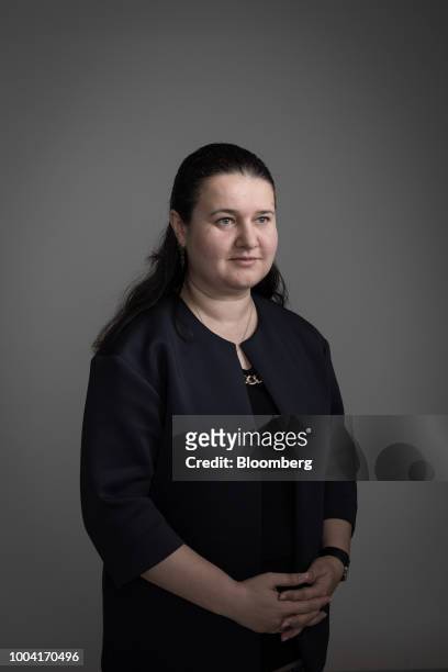 Oksana Markarova, Ukraine's acting finance minister, poses for a photograph following a Bloomberg Television interview in London, U.K., on Monday,...