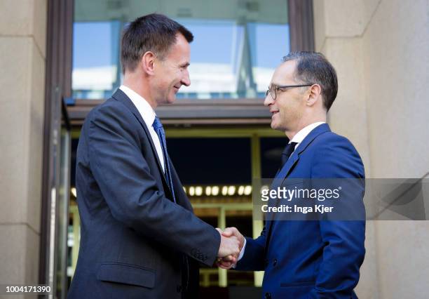 Berlin, Germany German Foreign Minister Heiko Maas meets Jeremy Hunt, British Foreign Secretary, on July 23, 2018 in Berlin, Germany. They say...