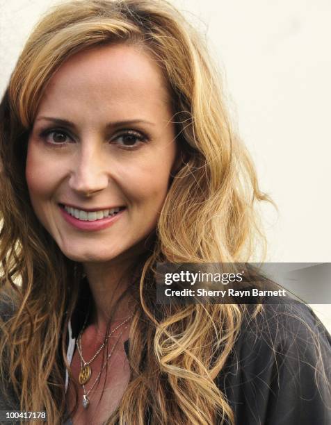 Country Star Chely Wright poses backstage at the Golf and Guitars charity event on May 18, 2010 at the Alister MacKenzie Golf Course at Haggin Oaks...