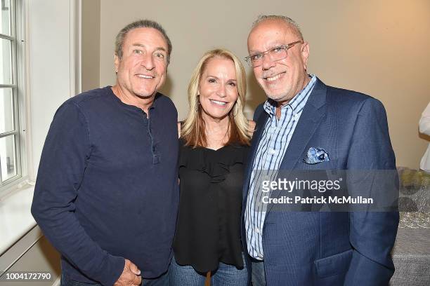 Dan Berg, Amy Rosenblum and Mark Miller attend the East Hampton Summer Screening Of "The Wife" at Guild Hall on July 22, 2018 in East Hampton, New...
