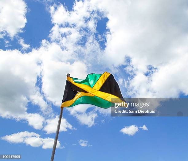 jamaican national flag - jamaica flag stock pictures, royalty-free photos & images