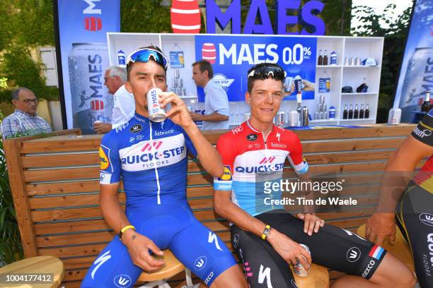 Julian Alaphilippe of France and Team Quick-Step Floors / Bob Jungels of Luxembourg and Team Quick-Step Floors / during the 105th Tour de France 2018...