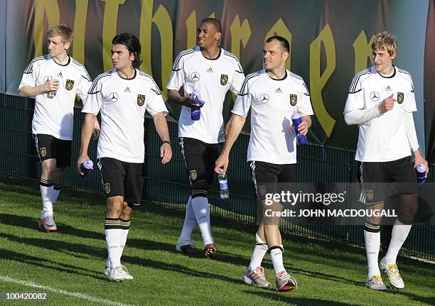 Germany's midfielder Marko Marin, Germany's defender Serdar Tasci, Germany's defender Jerome Boateng, Germany's defender Heiko Westermann, and...