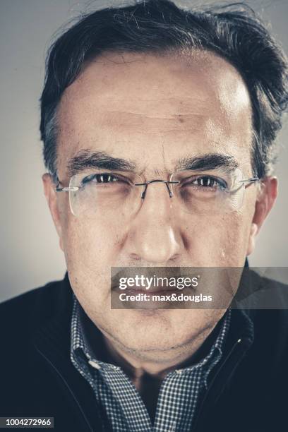 Italian businessman and the current CEO of the Fiat SpA Sergio Marchionne poses for a portrait shoot for Business in Report in Turin on October 06,...