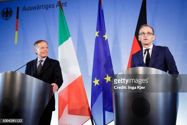 Berlin, Germany German Foreign Minister Heiko Maas meets Enzo Moavero Milanesi, Italy's Minister of Foreign Affairs, on July 23, 2018 in Berlin,...
