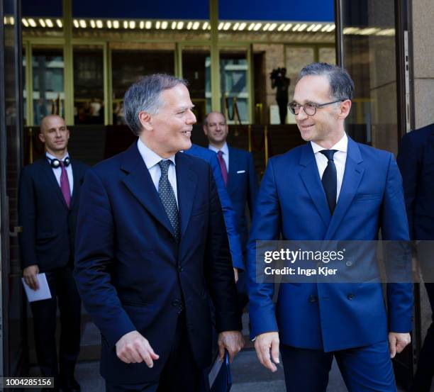 Berlin, Germany German Foreign Minister Heiko Maas meets Enzo Moavero Milanesi, Italy's Minister of Foreign Affairs, on July 23, 2018 in Berlin,...