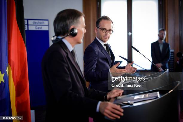 Berlin, Germany German Foreign Minister Heiko Maas meets Enzo Moavero Milanesi, Italy's Minister of Foreign Affairs, on July 23, 2018 in Berlin,...