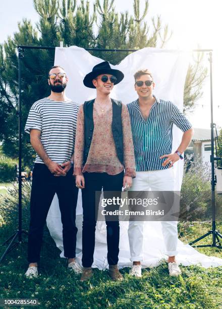 Music Band Two Door Cinema Club is photographed for Self Assignment, on June 2018 in Paris, France. . .