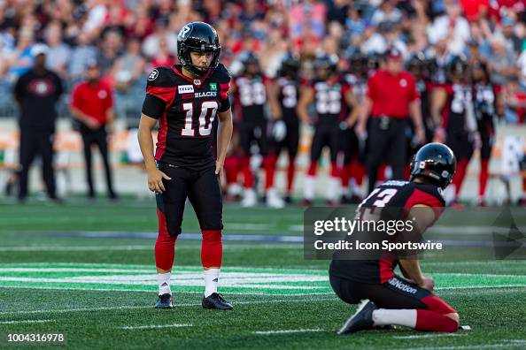 Lewis Ward Ottawa Redblacks kicker Lewis Ward prepares for a field goal attempt ...