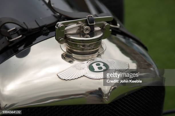 Bentley 2 seater open tourer showing radiator grille, cap and badge on display at the London Concours at the Honourable Artillery Company on June 7,...