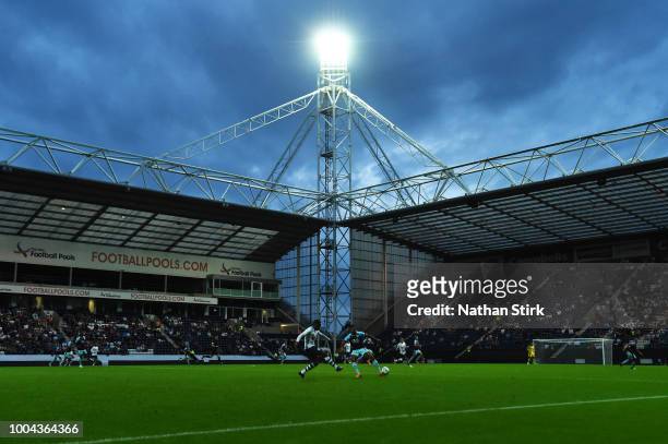 General view of Deepdale during a pre-season friendly match between Preston North End and Burnley at Deepdale on July 23, 2018 in Preston, England.