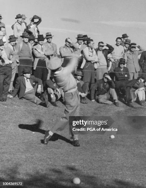 Ben Hogan at the LA Open in 1941. "nPhoto by Mall Karpan.