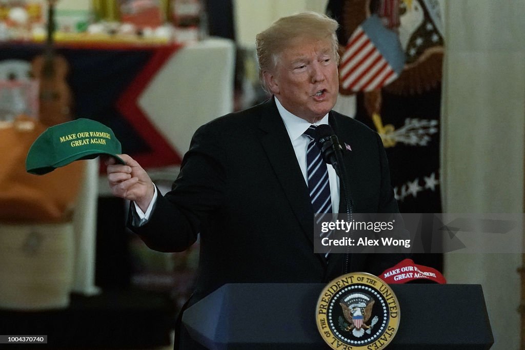 President Trump Speaks At A Made In America Product Showcase Event At The White House