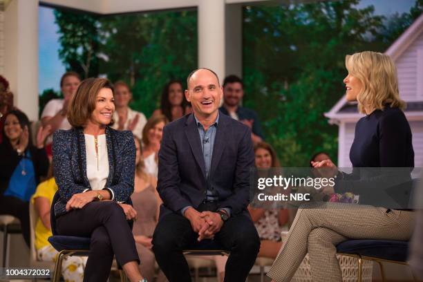 Pictured: Hilary Farr, David Visentin and Megyn Kelly on Monday, July 23, 2018 --